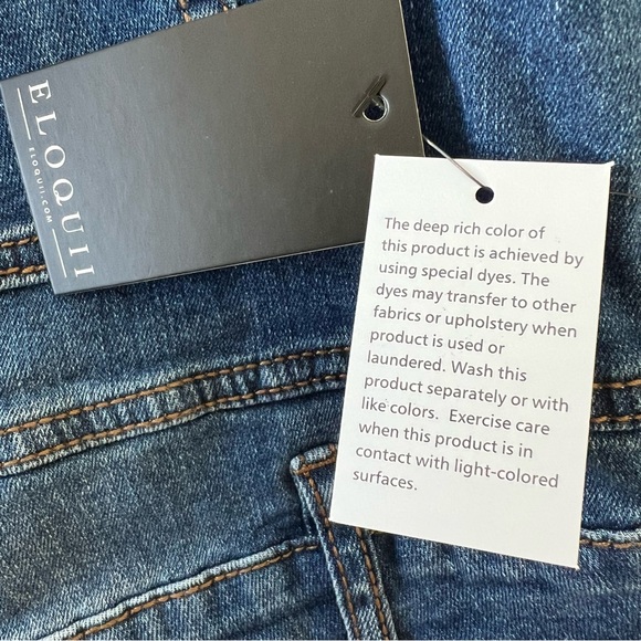 Eloquii Distressed Denim Shorts NWT - Picture 6 of 8